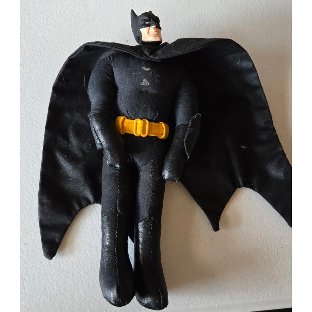 1989 Applause Batman 8" Plush Toy Retro DC Comics Doll Missing Chest‎ Emblem